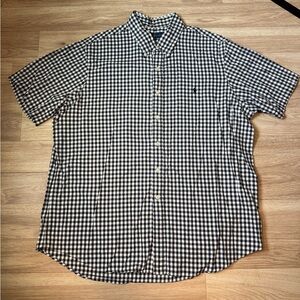 Ralph Lauren Black and White Checkered Casual Shirt